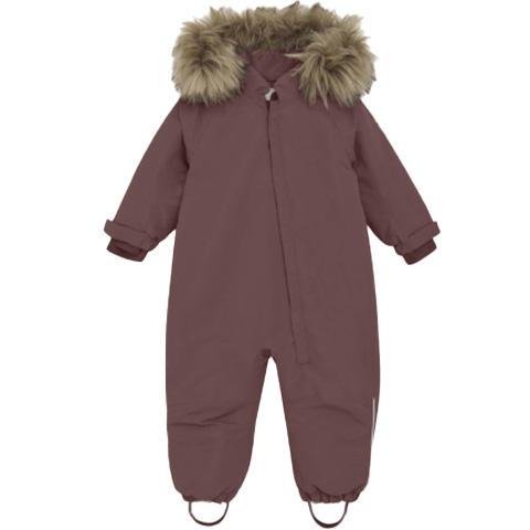 Zimná detská kombinéza hnedá oteplená
